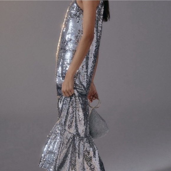 Maeve Anthropologie Sequin One Shoulder Dress - Picture 4 of 15